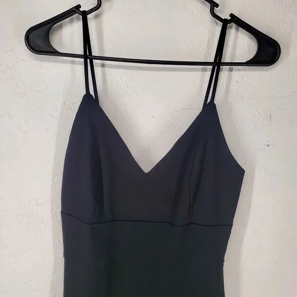 Baddie It Girl Sexy Mob Wife Black Bodycon Figure Hugging Mini Dress  Size Large - Picture 2 of 6